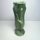 Vintage Shawnee Pottery Tulip Bud Vase #USA 1115 Green 5 inches tall