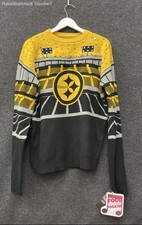 FOCO Men's Pittsburgh Steelers Bluetooth Speaker Sweater Yellow Black NWT Sz M