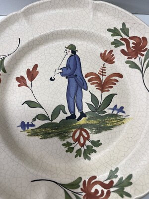 Assiette Décorative Signée Saint-Clément DD - Numérotée 29 - Décor Chinois - Bon état
