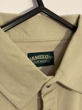 Jameson Irish Whiskey Polo Shirt Beige With Logo And Name Embroidery Size Medium