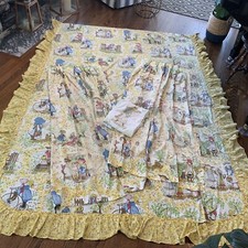 VTG Holly Hobbie Coverlet Bedspread Twin Flat...