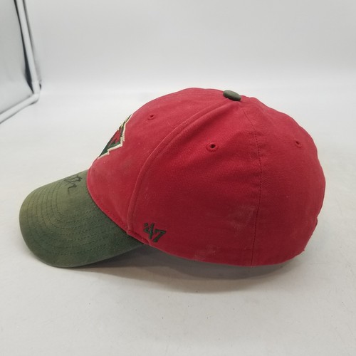 NHL Minnesota Wild 47 Brand Signed Red/Green Adjustable Strap Hat - Picture 3 of 6