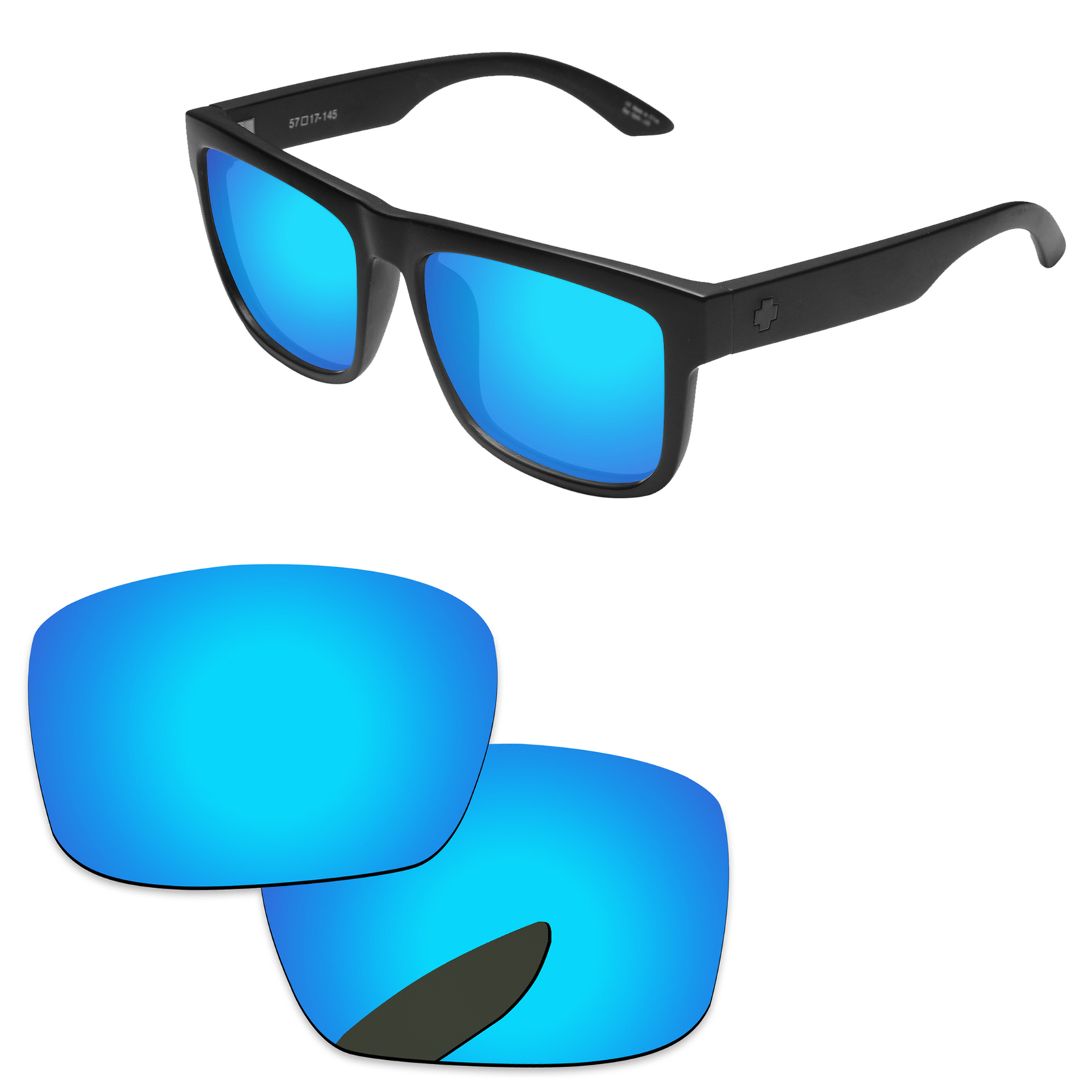 Vonxyz Replacement Lenses For Spy Optic Discord Sunglasses - Blue Gradient Polarized