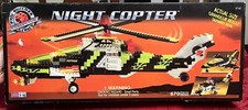 Mega Bloks Night Copter 1998 ProBuilder coleccionista incompleto #9740 helicóptero