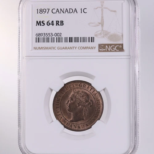 1897 Canada 1C NGC Certified MS64 RB