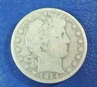 1914-S Barber Half Dollar GOOD Silver 50c