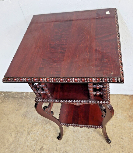 ANTIQUE VICTORIAN STICK AND BALL TYPE LAMPSTAND - Picture 3 of 7