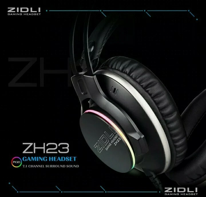  7.1 Virtual Surround Sound Gaming Headset with RGB Lights ZIDLI ZH23 NEW IN BOX - Image 2 of 4