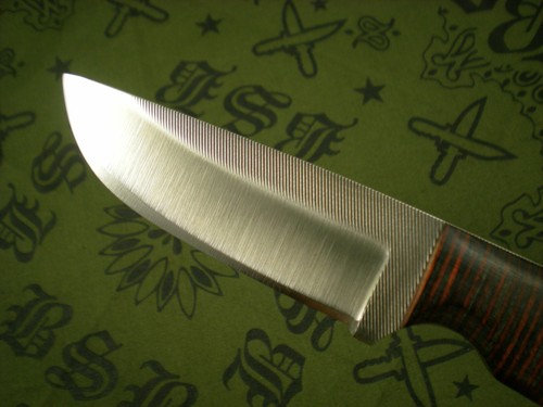 Anza Knives USA, LG Black Stag Hunter Bastard File Knife - Picture 4 of 11