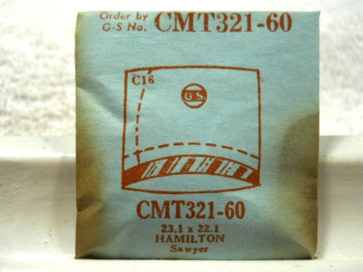 GS CMT321-60 Watch Crystal Fit Hamilton Baxter Sawyer 23.1 x 22.1 mm Replacement