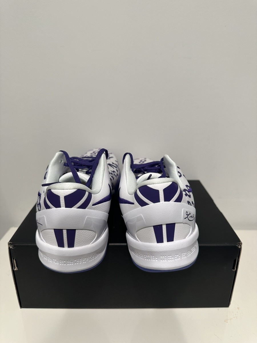 Nike Kobe VIII Protro 12 US ホワイト/パープル Nike Kobe 8 Protro Grade School 