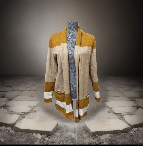 Suéter Cárdigan Chaqueta Abierta Tejido Verve Ami Top Beige Crema Manga Larga Mujer L - Imagen 8 de 24