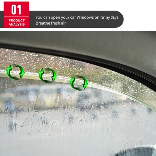 Window Visors Rain Deflector Tape-On Rain Guards For BYD Yuan Plus Atto 3 2022+ - Picture 4 of 8