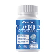 Vitamin B12 1000mcg Capsules - Energy Boost, Nervous Support, Metabolism 120ct