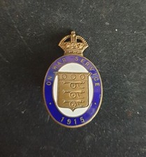 WW1 British Munitions Worker's 'On War Service-1915' Numbered Enamel Lapel Badge