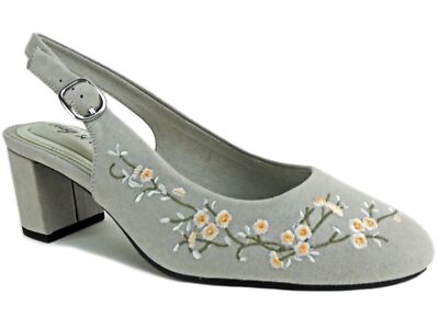 light grey slingback shoes