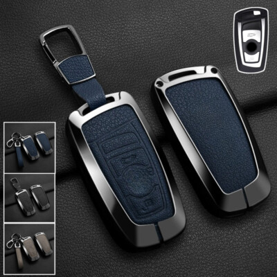 Zinc Alloy Leather Car Key Fob Case Cover For BMW X2 X3 X4 X5 F30 3 4 5 6 7 M5