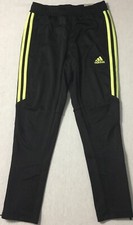 Adidas YOUTH Climacool Boys Sweat Soccer Pants Black Yellow DH6917 Size S