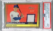 2016 Topps Heritage Anthony Rizzo Clubhouse Collection Relics Gold PSA 9   45/99