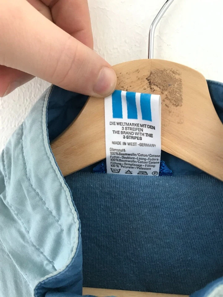 Traje De Colección Adidas Una Pieza Esquí Snowboard Hecho en Alemania Occidental Años 80 Talla M Azul Foto 4 de 4