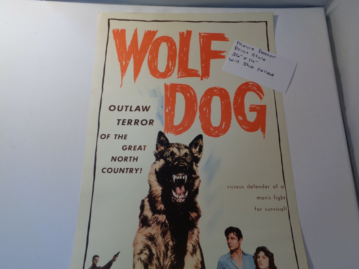 Movie Poster Print Style, 36x14, 1958, Wolf Dog, Jim Davis, Haynes, 20th  century