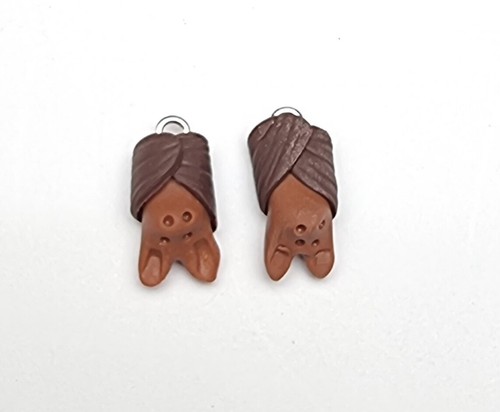 Bat charms beads Samhain Halloween craft decoration handmade polymer clay - Picture 21 of 26