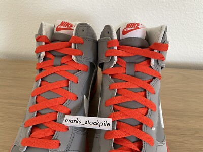 2010 Nike Dunk High Unpigeon Light Charcoal White Team Orange 317982-012 Sz 10 2010 Nike Dunk High Unpigeon Light Charcoal White Team  main image 3