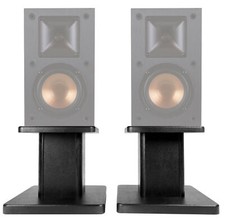 2 8 Black Bookshelf Speaker Stands For Klipsch R-14M Bookshelf Speakers
