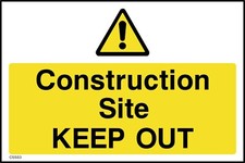 Construction Site Keep Out Sign or Sticker - All Materials & Sizes (CSSS3)
