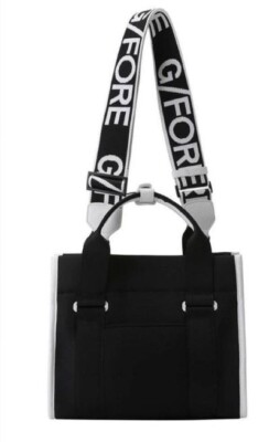 G/FORE新作ジーフォアレディース トートバッグ ショルダーバッグ 黒&白 Gfore Golf Ladies Tote bag Shoulder Bag 2WAY Black Outlet