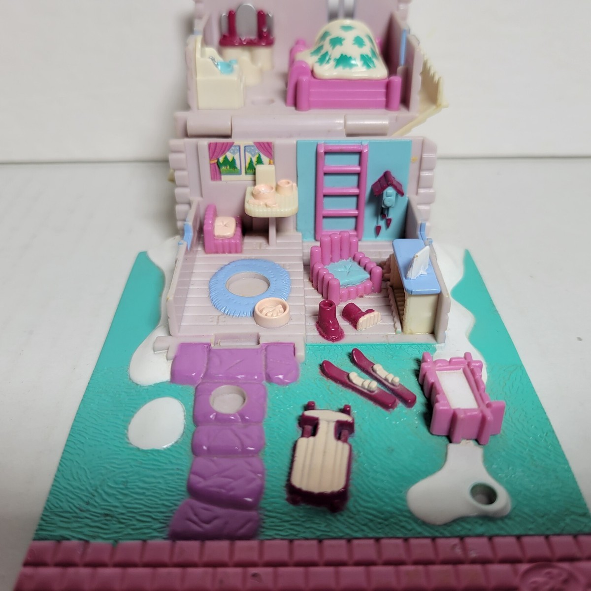 Lot 2 Polly Pocket Bluebird 1993 : Chalet Et Manège Fête Foraine, Bon état