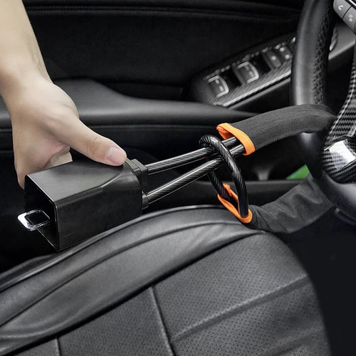 Steering Wheel Lock Car Security Seat Belt Lock Anti-Theft Device with 2 Keys - Picture 5 of 19