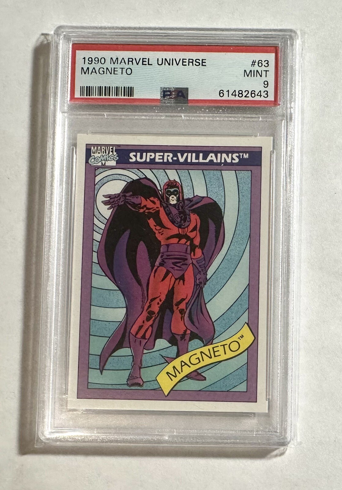 1990 Marvel Universe - MAGNETO - Card #63 MCU - PSA 9