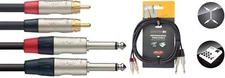 Stagg 6M/20Ft Twin Cable Plug-RCA Male DLX