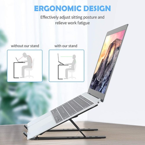 Verstellbarer tragbarer Laptopständer Tablet Halter Schreibtisch Riser Macbook unterstützend UK - Bild 11 von 14
