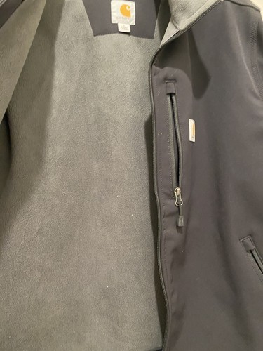 Carhartt Mens sz L Rain Defender Relaxed Fit Black Softshell Jacket 102199 001 - Picture 4 of 8