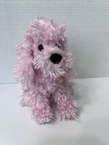 Douglas Plush Pink Poodle Curly Plush Stuffed Animal Toy, 7"