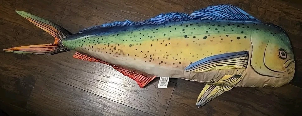 Mahi Mahi Dolphinfish Body Pillow Childs Oversized Snuggle Toy 4 1/2 ft. long - Image 2 of 4