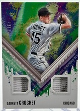 Garrett Crochet 2021 Panini Diamond Kings Blue Holo Dual Relic Rookie RC /25 HOT