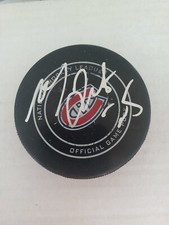 Mathieu Dandenault Montreal Canadiens Puck Signed Autograph Auto Signature Coa