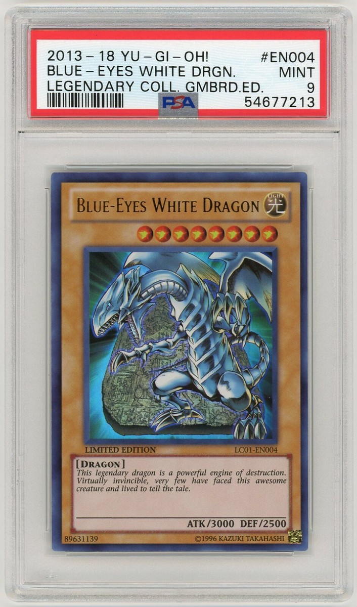 Blue Eyes White Dragon LC01 PSA9 Yugioh - BEAUTIFUL Cards - Fresh