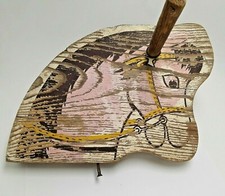 Antique Rocking Horse Wooden Head 1920s