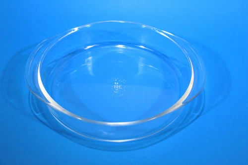 Pyrex Vintage No 221 8 1/4 Inch Clear Glass Round Baking Dish Pie Cake Casserole