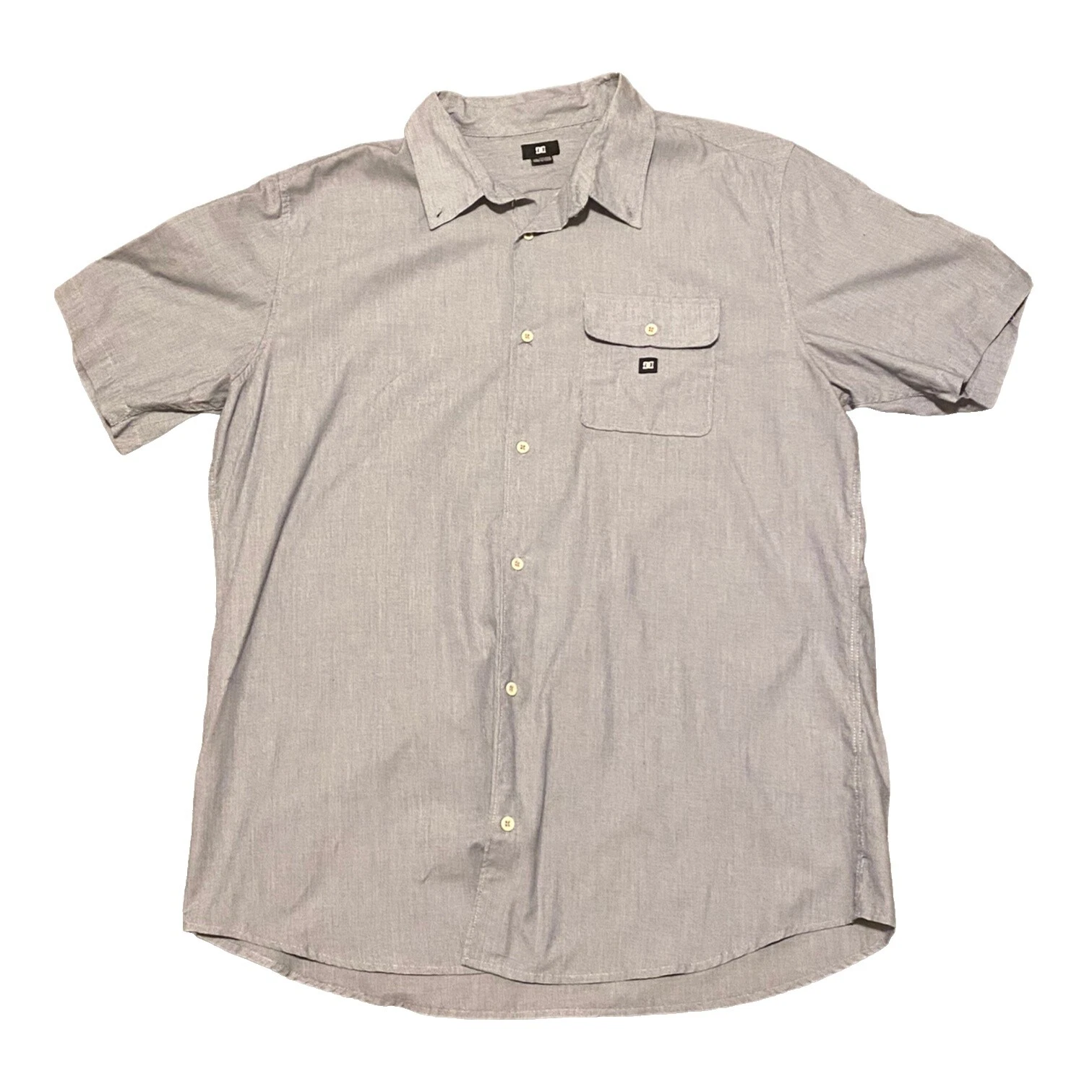 DC Shoes Cotton Short Sleeve Casual Button-Down Shirts for Men