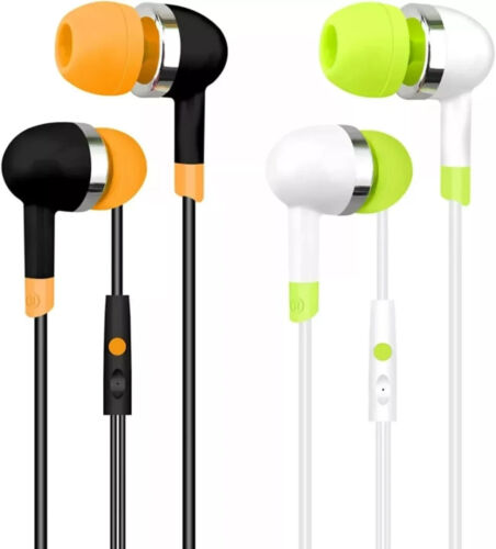 Wired Headphones Earphones for Phones Tablets In Ear Deep Bass 3.5mm AUX Jack - Picture 2 of 10