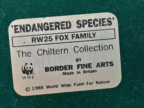 Figura Border Fine Arts FOX FAMILY RW25 Colección Chiltern Cachorros en Peligro - Imagen 8 de 8