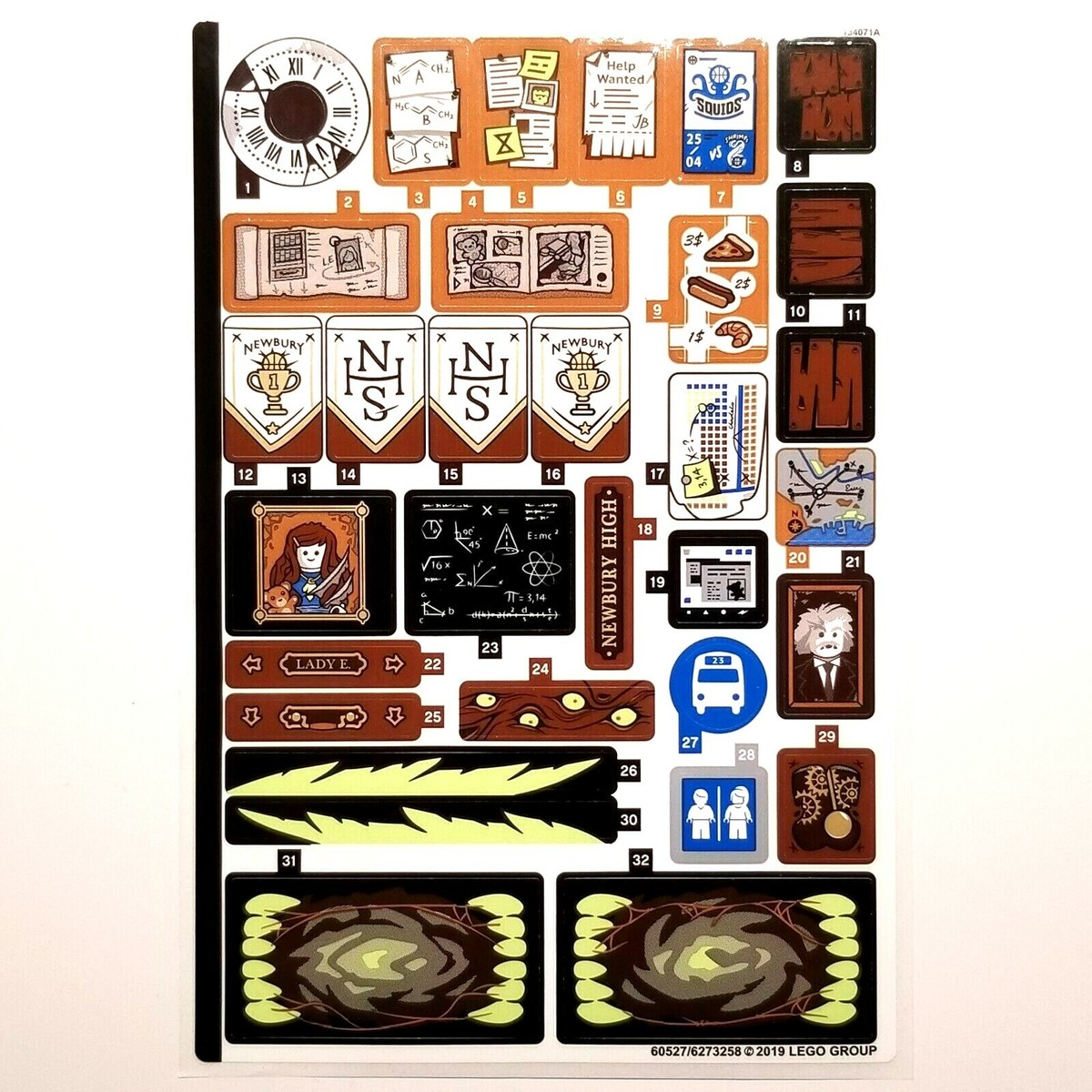 フリーハグ　看板 NEW LEGO | Sticker Sheet for set 70425 - Sheet 1 - Newbury Haunted