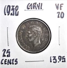 1938 Canada 25 Cents