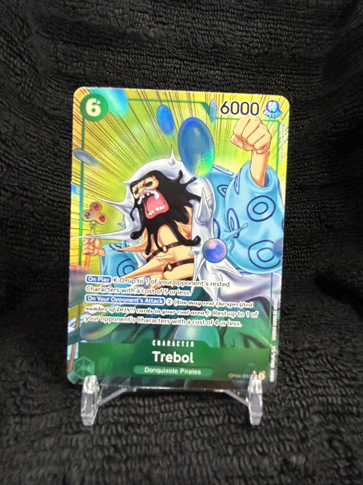ONE PIECE CCG KINGDOM OF INTRIGUE TREBOL OP04-030 R ALT ART