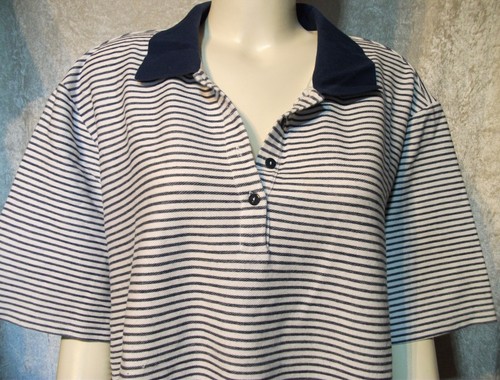 SAMOON WEISS BLAU STRETCH TUNIKA SHIRT Gr. 52 54 - Bild 2 von 2